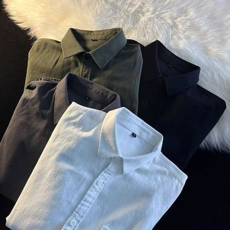 Men's Fashion Shirt Long Sleeve Jacket Casual Shirt